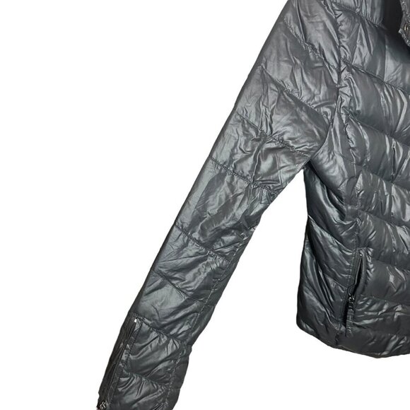 Gap Puffer Jacket Black Lightweight Down‎ Filled Zip & Snap Outdoor Size Small - Picture 3 of 7